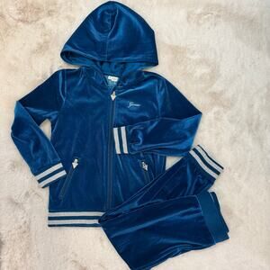 Girls GUESS Metallic Triangle Rhinestone Hoodie & Pants Set Size 4
